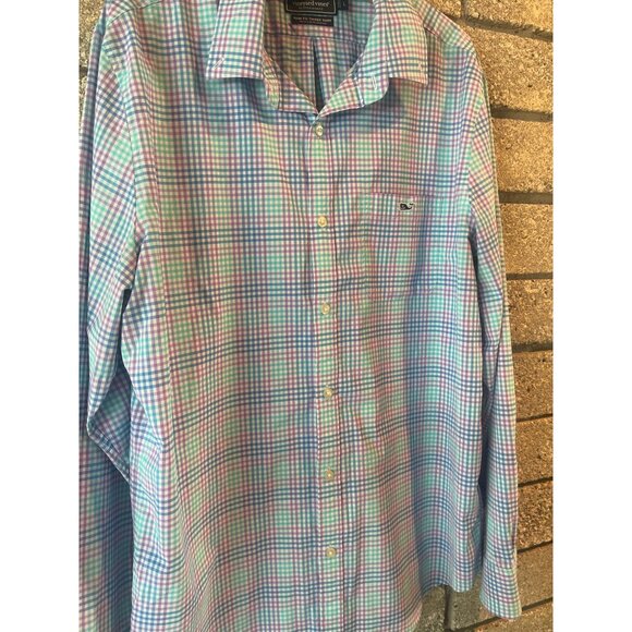 Vineyard Vines Mens Slim Fit Tucker Shirt Performance Nylon/Spandex Long Sleeve - Picture 10 of 10